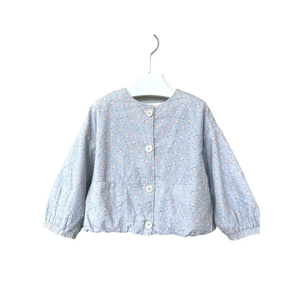 Zara Timelesz Floral Jacket Palazzo Pants and Tee Bundle Set Size 5 (110cm) Blue